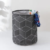 Kuber Industries Laundry Basket For Clothes|Foldable Laundry Hamper|Basket For Toys, Dirty clothes, Storage "45 LTR"-Pack of 4 (Black)